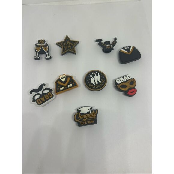 10pc Graduation Shoe/Bag Charm Set πβ¨π₯ - Picture 1 of 1